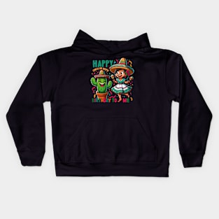 Happy Cinco De Mayo Birthday To Me Maracas Cute Mexican Girl Kids Hoodie